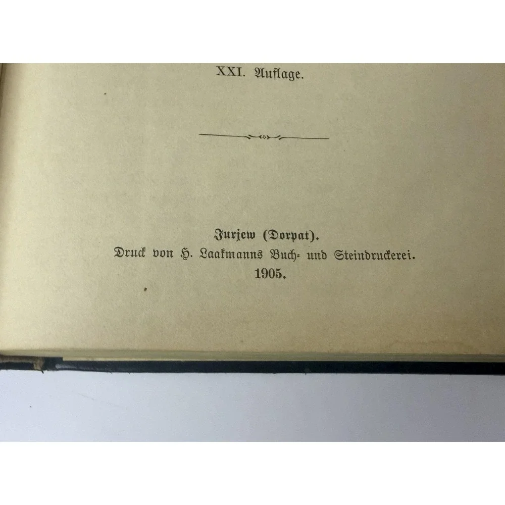 Antique German Hymnal 1905 Sammlung Christlicher Lieder Volga Black Leather